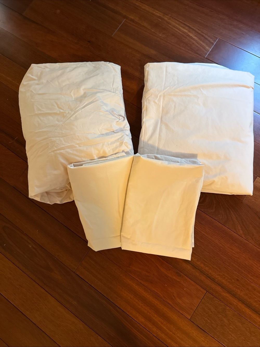 Company Store Organic Percale Cotton Sheets King Full Set Flat Fitted & 2 Cases